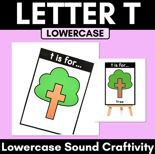 Resource preview 1 for Beginning Sound Crafts - LOWERCASE Letter T - T is for Tree