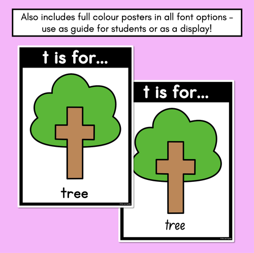 Resource preview 4 for Beginning Sound Crafts - LOWERCASE Letter T - T is for Tree