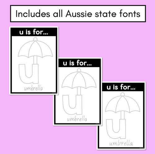 Resource preview 3 for Beginning Sound Crafts - LOWERCASE Letter U - U is for Umbrella