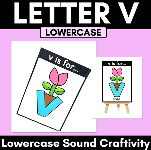 Resource preview 1 for Beginning Sound Crafts - LOWERCASE Letter V - V is for Vase