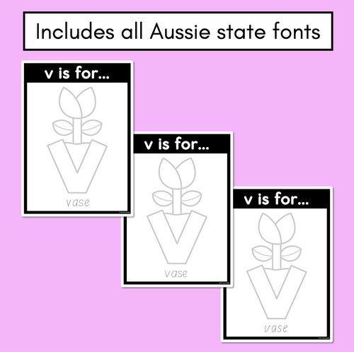 Resource preview 3 for Beginning Sound Crafts - LOWERCASE Letter V - V is for Vase