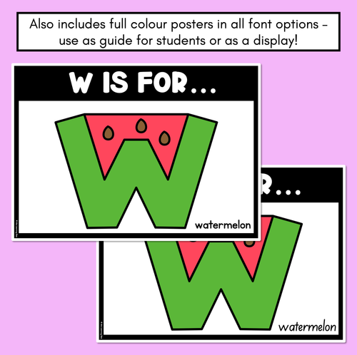 Resource preview 4 for Beginning Sound Crafts - UPPERCASE Letter W - W is for Watermelon