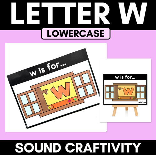 Resource preview 1 for Beginning Sound Crafts - LOWERCASE Letter W - W is for Window