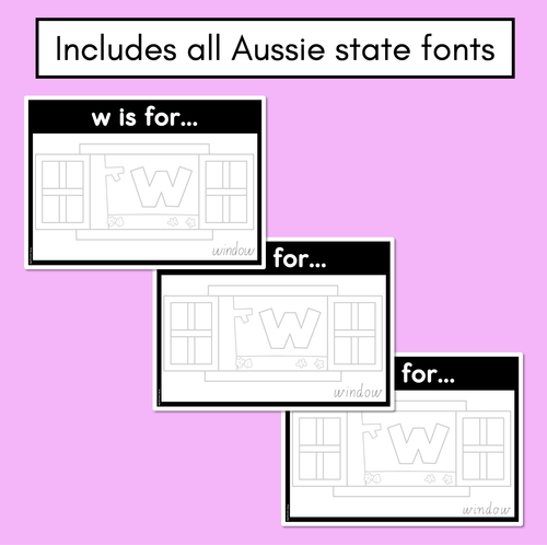 Resource preview 3 for Beginning Sound Crafts - LOWERCASE Letter W - W is for Window