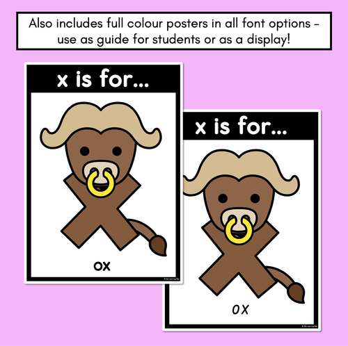 Resource preview 4 for Sound Crafts - LOWERCASE Letter X - X is for Ox