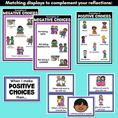 Resource preview 4 for Behaviour Consequence Reflection Forms - Positive & Negative Behaviour Choices