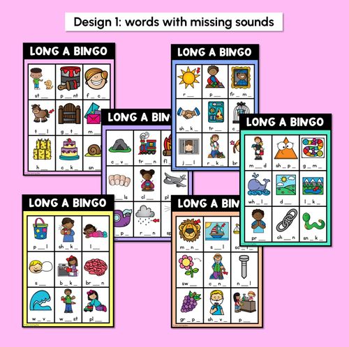 Resource preview 2 for Long Vowel A BINGO Game - Phonics Activities