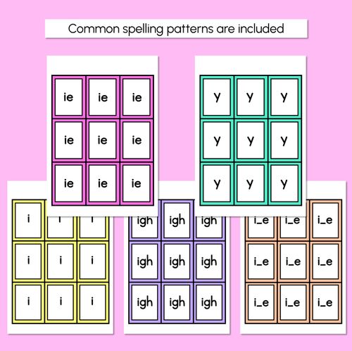 Resource preview 4 for Long Vowel I Bingo Games - Phonics Activity