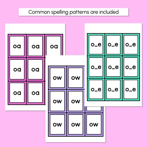 Resource preview 4 for Long Vowel O Bingo Game - Phonics Activity