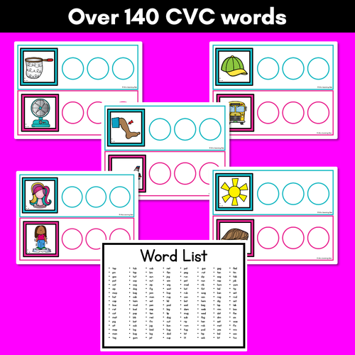 Resource preview 4 for Decodable Word Building Cards - CVC Words Activity