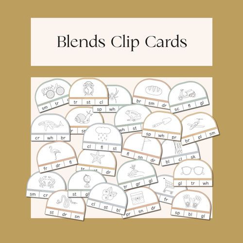 Resource preview 1 for Blends Clip Cards