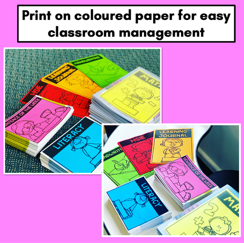 Resource preview 3 for Editable Book Covers - LANDSCAPE - Back to School Classroom Organisation