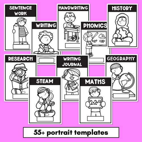 Resource preview 2 for Editable Book Covers - PORTRAIT - Back to School Classroom Organisation