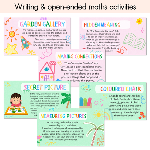 Resource preview 2 for The Concrete Garden - Writing, Maths & Design Prompt EDITABLE SLIDES - Book Week 2024