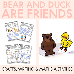 Bear and Duck Are Friends - Crafts, Writing & Maths Activities - Book Week 2024