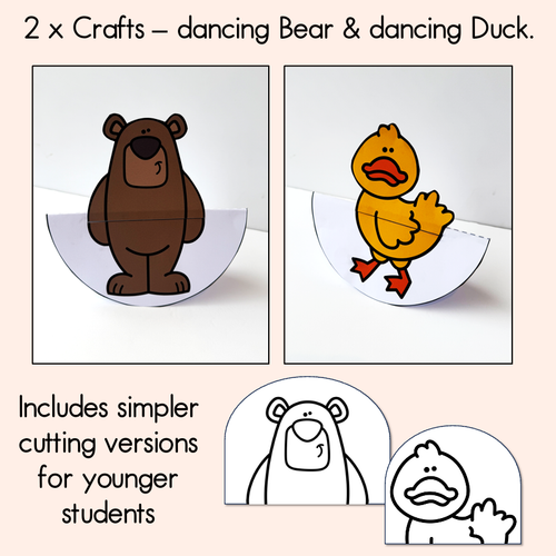 Resource preview 2 for Bear and Duck Are Friends - Crafts, Writing & Maths Activities - Book Week 2024