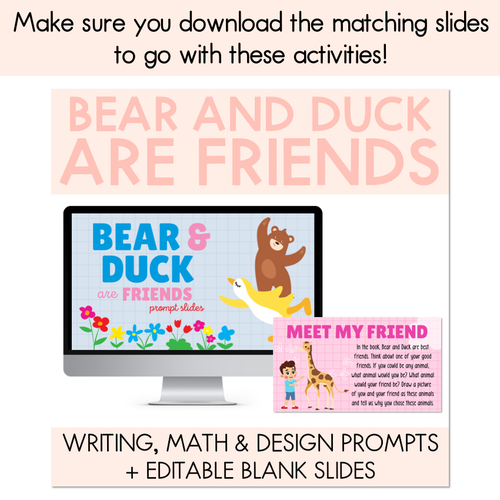 Resource preview 6 for Bear and Duck Are Friends - Crafts, Writing & Maths Activities - Book Week 2024