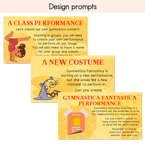 Resource preview 3 for Gymnastica Fantastica - Writing, Maths & Design Prompt EDITABLE SLIDES - Book Week 2024