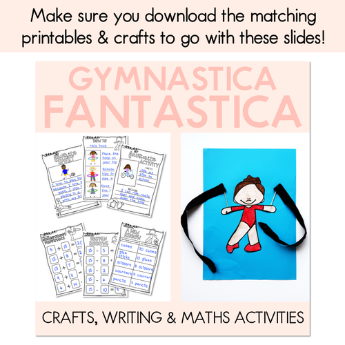 Resource preview 5 for Gymnastica Fantastica - Writing, Maths & Design Prompt EDITABLE SLIDES - Book Week 2024
