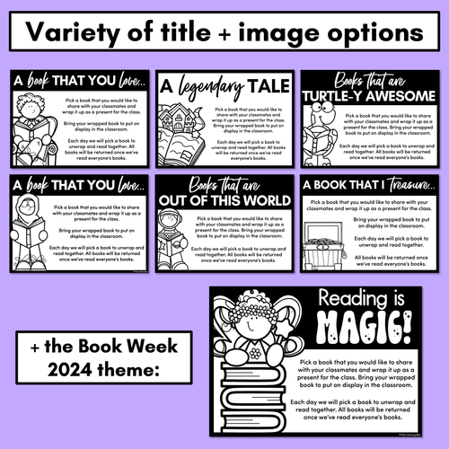 Resource preview 2 for WRAP A STORY BOOK - Book Week or Start/End of Year Classroom Book Activity