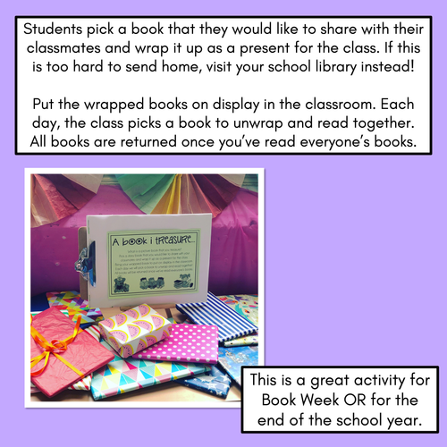 Resource preview 4 for WRAP A STORY BOOK - Book Week or Start/End of Year Classroom Book Activity