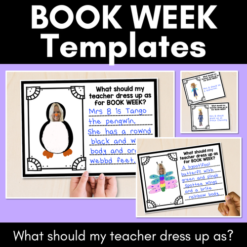 Resource preview 1 for BOOK WEEK ACTIVITY TEMPLATES - What should my teacher dress up as?