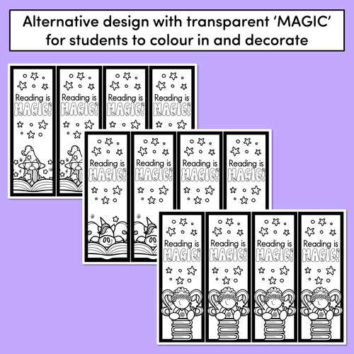 Resource preview 3 for BOOK WEEK 2024 Bookmarks - Reading is Magic