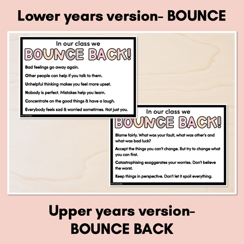 Resource preview 2 for BOUNCE BACK Resilience Acronym Posters - Neutral Classroom Decor