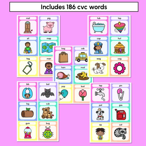 Resource preview 3 for CVC Word Building Cards