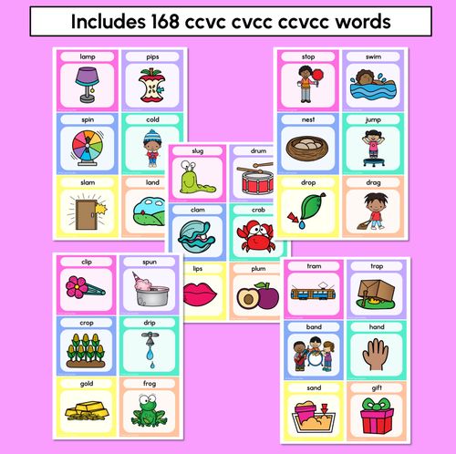 Resource preview 3 for CVCC CCVC Word Building Cards