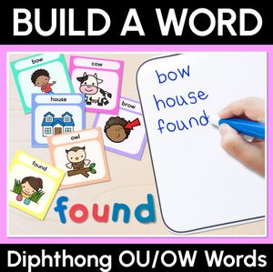 DIPHTHONG OW & OU Word Building Cards