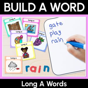 Long Vowel A Sound Word Building Cards
