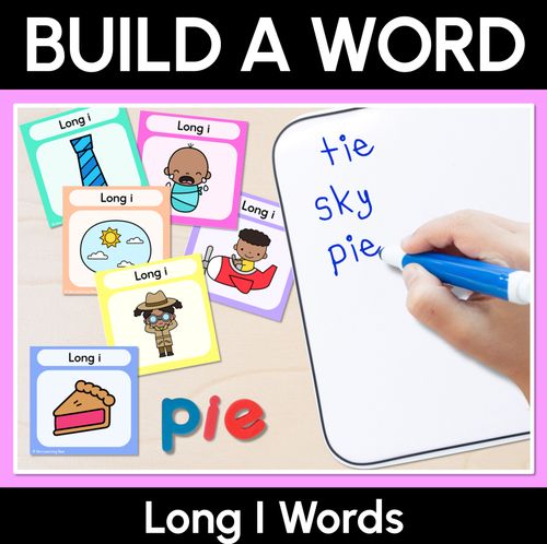Resource preview 5 for Long Vowel Sound Word Building Cards Bundle