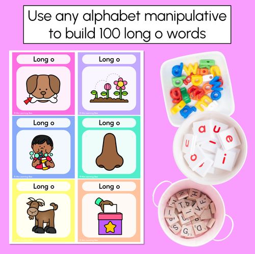 Resource preview 2 for Long Vowel O Sound Word Building Cards