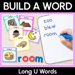 Long Vowel U Sound Word Building Cards
