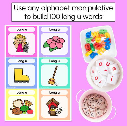 Resource preview 2 for Long Vowel U Sound Word Building Cards