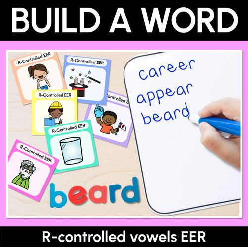 Resource preview 1 for R-Controlled Vowel EER Word Building Cards - Decodable Words