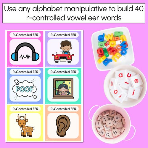 Resource preview 2 for R-Controlled Vowel EER Word Building Cards - Decodable Words