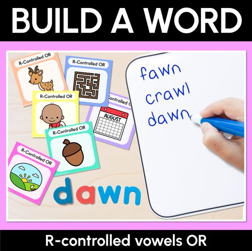 Resource preview 1 for R-Controlled Vowel OR Word Building Cards - Decodable Words