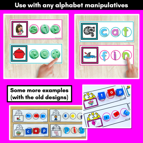 Resource preview 2 for Decodable Word Building Cards - CVC Words Activity