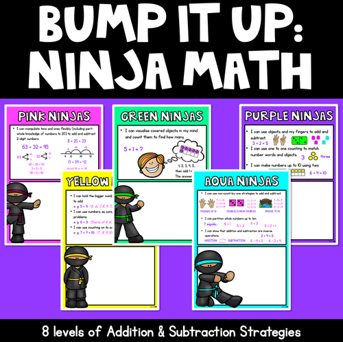 Resource preview 3 for Ninja Math PowerPoint & Bump It Up Posters Bundle