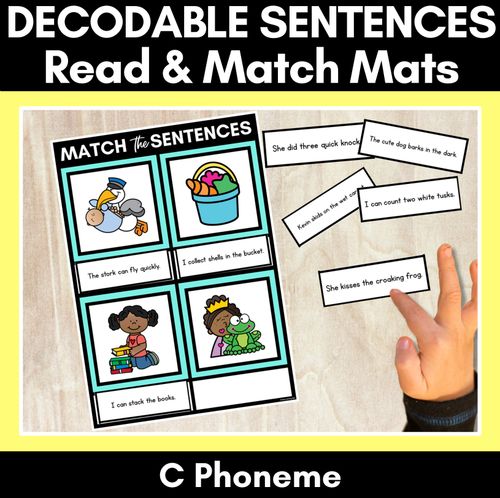 Resource preview 4 for Decodable Sentence Activities for C Phoneme - BUNDLE