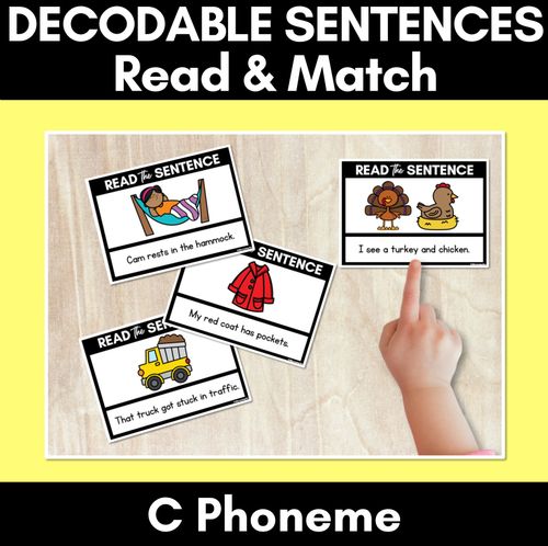 Resource preview 3 for Decodable Sentence Activities for C Phoneme - BUNDLE