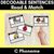 3 for Decodable Sentence Activities for C Phoneme - BUNDLE