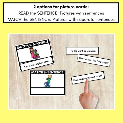 Resource preview 2 for C Phoneme Decodable Sentences - Read and Match