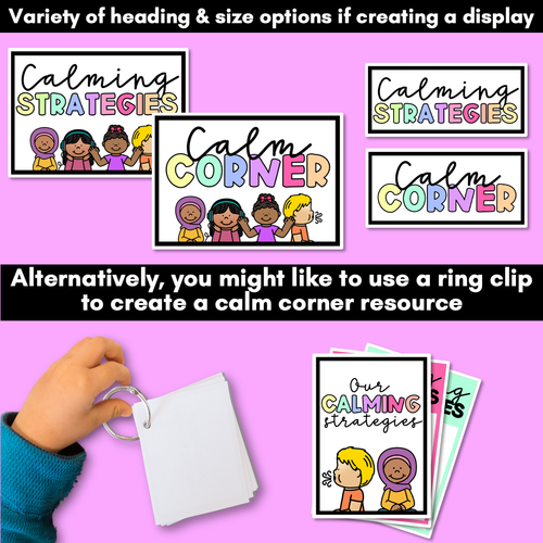 Resource preview 4 for RAINBOW Calm Corner Ideas - Mindfulness and Calming Strategies for Children