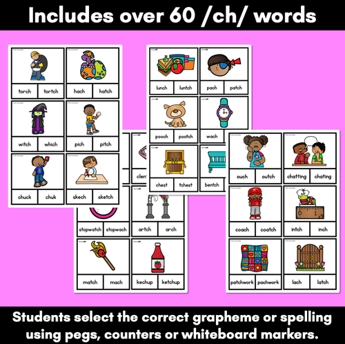 Resource preview 2 for CH TCH CLIP CARDS - Consonant Sounds Phonics Game