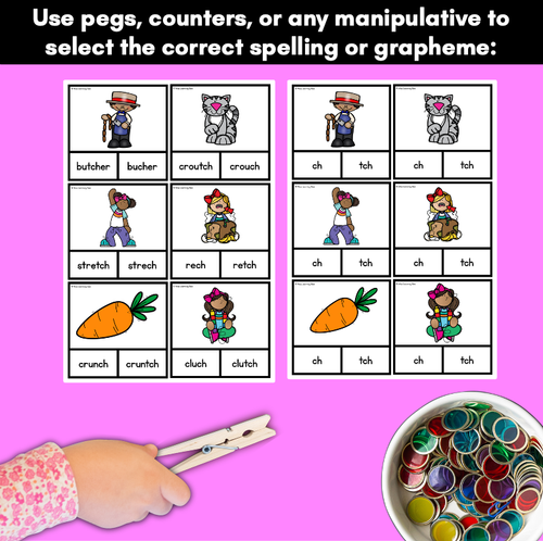 Resource preview 3 for CH TCH CLIP CARDS - Consonant Sounds Phonics Game