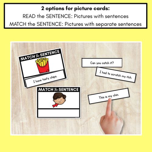 Resource preview 2 for CH Phoneme Decodable Sentences - Read & Match