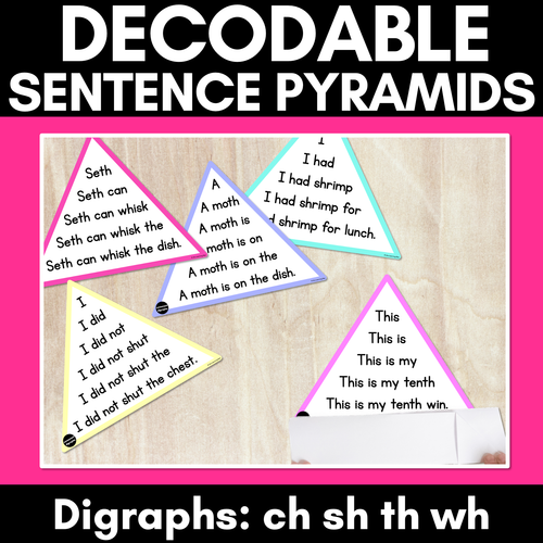 Resource preview 4 for Decodable Sentence Pyramids Complete Bundle